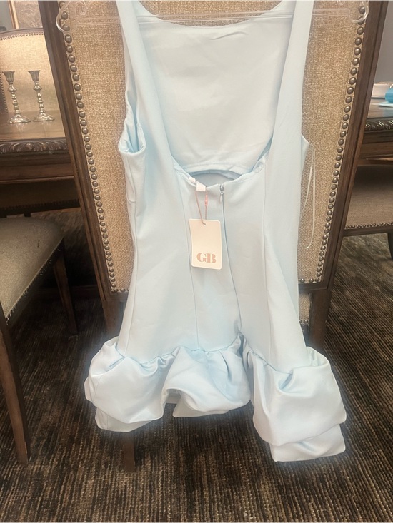 Gianni Bini Dresses & Skirts - Gianni Bini Pale Blue Ruffle-Hem Mini Dress